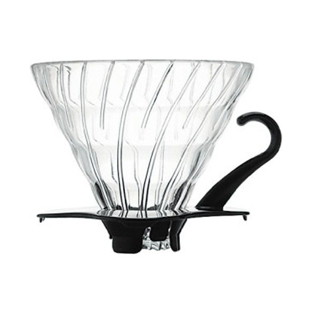 Glass Coffee Dripper V60 black