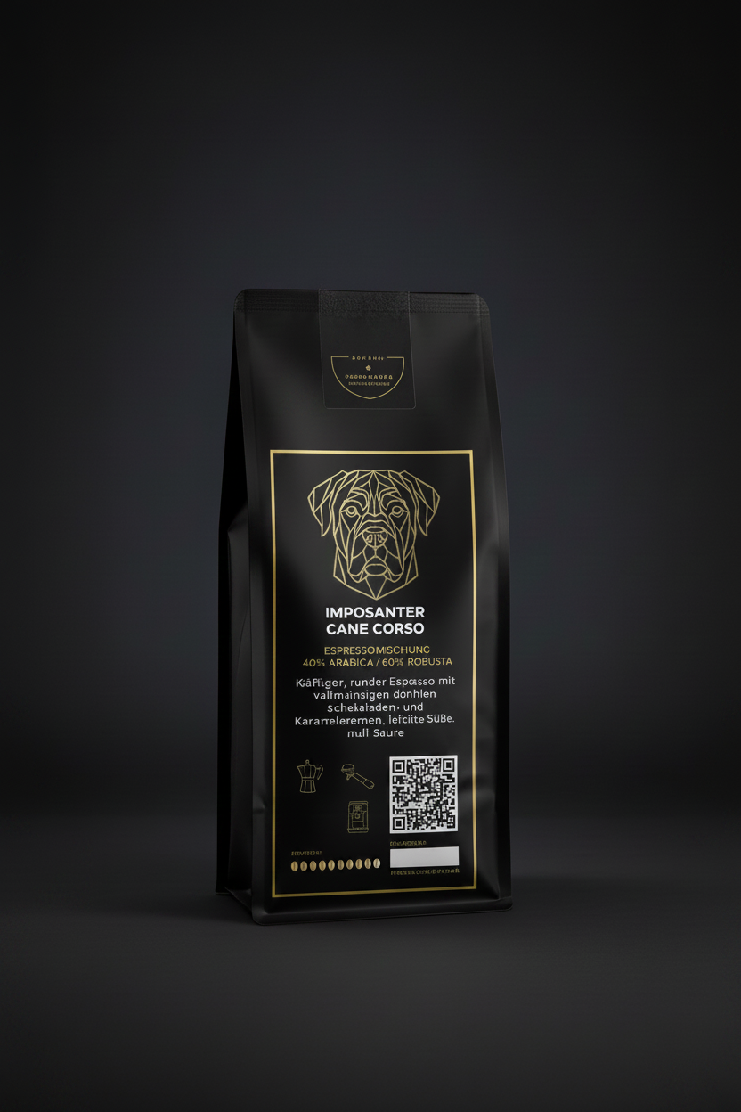 Cane Corso Kaffeetüte – Untersicht